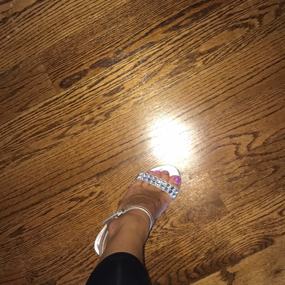 Silver Rhinestone Formal Heels - Picture 4 of 5